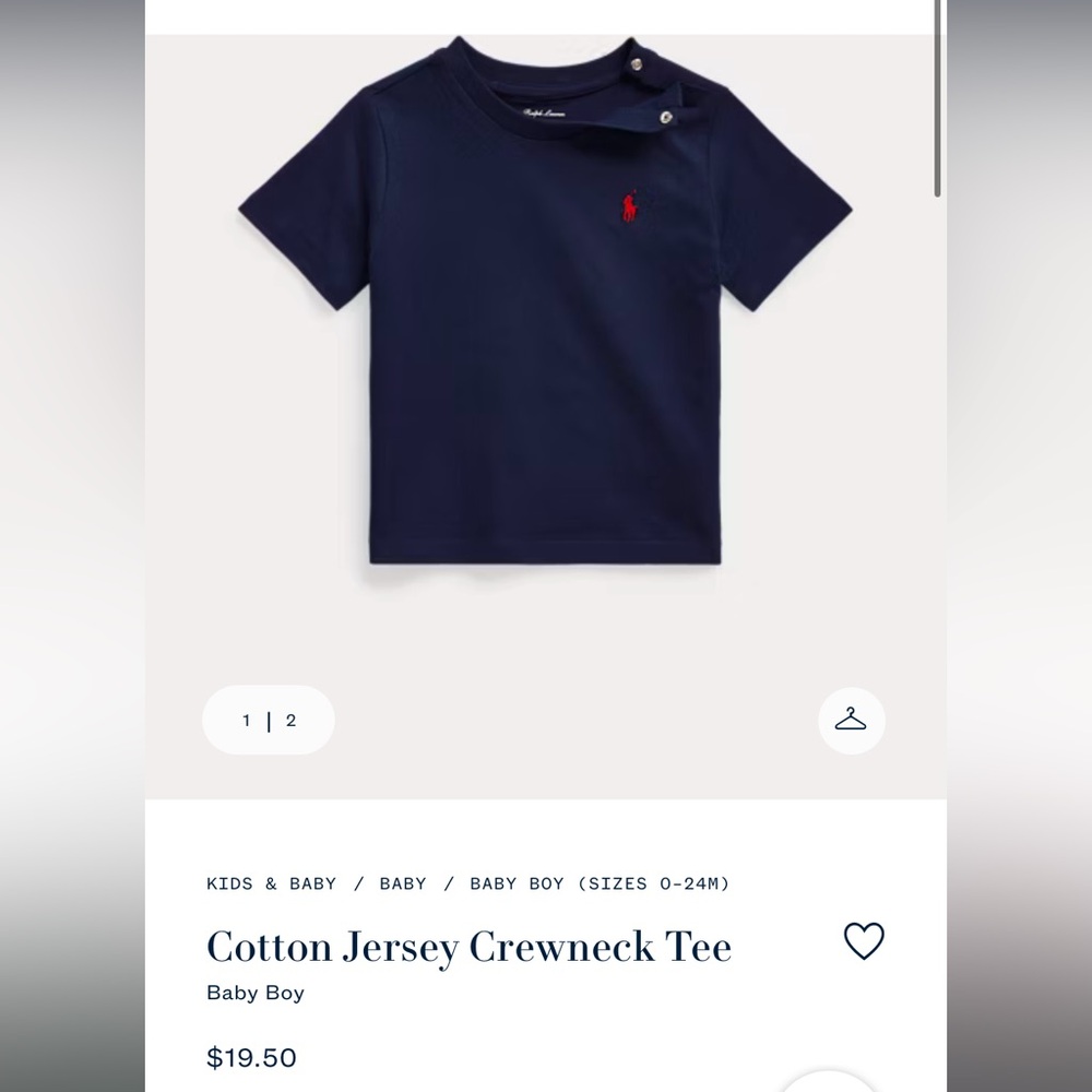 Cotton Jersey Crewneck Tee